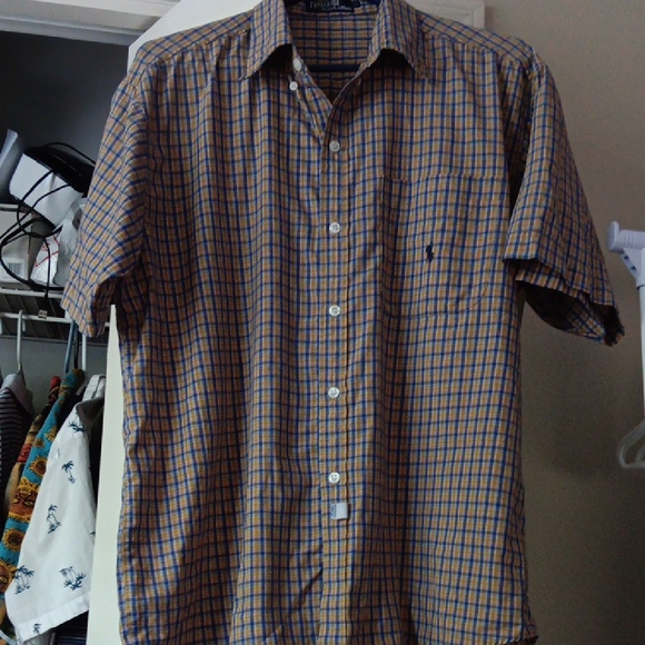 Polo‎ by Ralph Lauren Blue and Orange Casual Button Down Shirt - Picture 1 of 10